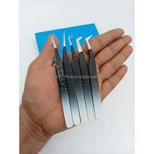 Pinzas de Precisión Antiestáticas para Pestañas, Material de Acero Inoxidable, Marca Personalizada Modelo 575.0 para Resultados Suaves - Product Image 1