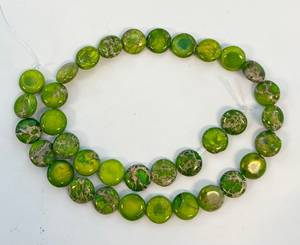 Cuentas de Piedra Preciosa de Jaspe Verde en Forma de Moneda, Cuentas Sueltas de Piedra Natural para Fabricación de Joyería, Suministro al por Mayor - Product Image 6