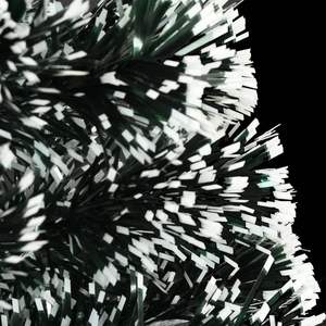 Árbol de Navidad de Fibra Óptica de PVC Verde y Blanco de 8 pies, Decoración Festiva para las Fiestas - Product Image 6