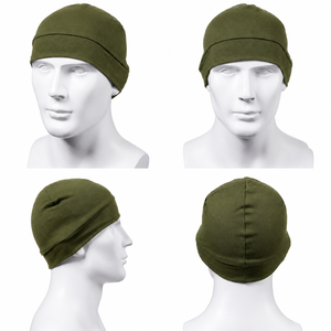 Unisex Cotton Beanie Hat Solid Color Breathable Sweat Absorbent Lightweight Skin Friendly Casual Adult <b>Winter</b> <b>Cap</b> 56-58CM - Product Image 3