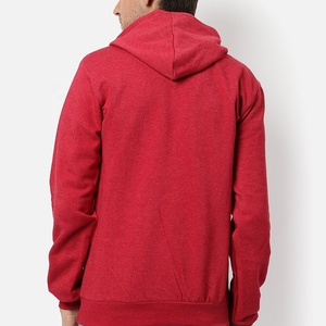 เสื้อฮู้ดดี้ลายกราฟิกสำหรับผู้ชาย สีแดงเฮเธอร์ ผ้าฝ้ายฟลีซ เสื้อพูลโอเวอร์ Dr To Be ผู้ผลิตเสื้อผ้า - Product Image 4