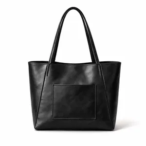 Royaa Full Grain Leather Tote <b>Work</b> 15" Laptop Bag Women Minimalist Office Handbag Water Resistant Shoulder Strap Anniversary - Product Image 1