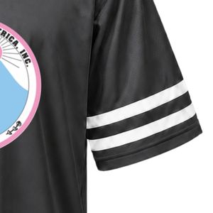 Camiseta Deportiva Gris con Escudo Bordado de Jack & Jill, Cuello en V, Manga Corta, Franja Blanca, Uniforme Deportivo para Equipo - Product Image 3