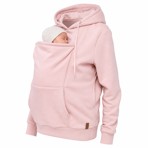Hoodie personnalisé pour femme, doux, à manches longues, pour l'hiver, avec poche frontale, écologique, en polyester et coton 400-500 GSM - Product Image 3