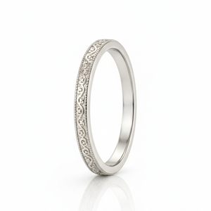 Bague en or massif 10K 14K 18K élégante et tendance, style rétro vintage, motif chèvrefeuille, pour anniversaire ou promesse, vente en gros - Product Image 4