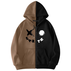 Unisex Spring Digital Printing Color Block <b>Hoodie</b> <b>Cute</b> Oversized Fleece Sweatshirt Soft Warm Casual OEM ODM Manufacturer - Product Image 1