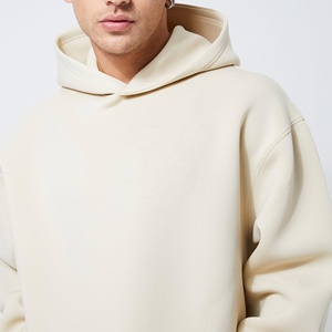 Sudadera con capucha de forro polar grueso 100% algodón de 400G con cremallera, lisa, para hombre, con logo personalizado, ajuste regular, tallas grandes, bordada, de invierno, estilo Puff High - Product Image 5