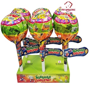 Sucette géante Halal Big Bom Pop en plastique avec mini sucettes fruitées, guimauves sucrées, jouets sucettes, fabrication malaisienne - Product Image 1