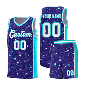 Uniformes de Baloncesto Transpirables de Poliéster, Conjuntos Personalizados para Hombre, Camiseta y Pantalones Cortos de Secado Rápido con Diseño Color Splash - Product Image 2