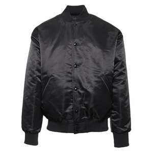 Pro Satin Baseball <b>Jacket</b> Classic Varsity Style Snap Button Front Premium Shine Finish <b>Lightweight</b> Comfortable Athletic - Product Image 1