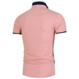 Polo homme à manches courtes, coupe ajustée, décontracté, rayé, en coton, modèle basique 2025 - Product Image 2