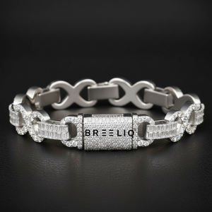 Pulsera de eslabones cubanos Infinity de 12 mm con incrustaciones de diamantes de laboratorio de color, de plata de ley 925, estilo Hip Hop de lujo para hombres y mujeres - Product Image 5