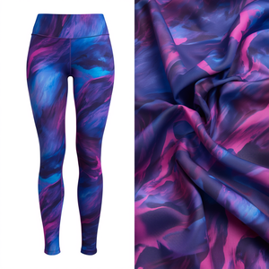 Leggings de Yoga de Cintura Alta con Estampado Abstracto para Mujer, con Material de Spandex/Nylon sin Costuras y Cintura Elástica - Product Image 3
