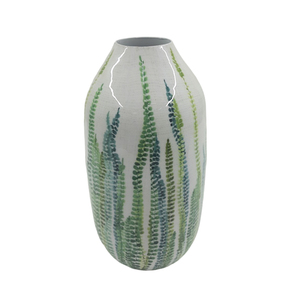 Jarrón Decorativo de Vidrio Hecho a Mano con Diseño de Hoja Verde y Mariposa, Jarrón de Flores de Lujo para Mesa, Adorno Moderno para Decoración del Hogar - Product Image 3