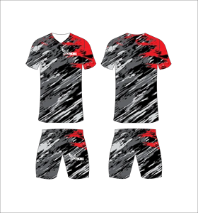 Conjunto de Camiseta de Fútbol Sublimada para Hombre, Cuello en V, Manga Corta, Secado Rápido, Corte Atlético, Patrón de Camuflaje, para Todas las Temporadas - Product Image 1