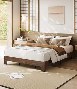 โครงเตียงทำมือสไตล์เรียบง่ายจากปากีสถาน ขนาดควีนไซส์ เฟอร์นิเจอร์ห้องนอนทำมือ โครงเตียงไม้เนื้อแข็งแกะสลักด้วยมือ ขนาดคิงไซส์ - Product Image 3