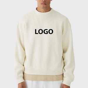 Sweat-shirts à capuche pour hommes, sweat-shirts unis en coton 100% à col rond pour hommes, nouveaux sweat-shirts tendance - Product Image 3