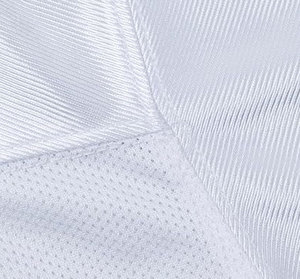 Men's White V-Neck Short Sleeve Football Jersey Breathable Mesh Fabric Striped Sleeves Regular Fit All Seasons Apparel - Product Image 6