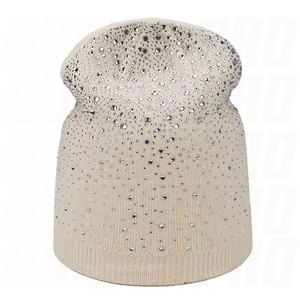 Custom Logo Jacquard Rhinestone Beanie <b>Hat</b> Warm <b>Winter</b> Knitted Breathable Waterproof 100 Percent Acrylic Unisex Fashion - Product Image 4