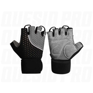 Gants de musculation sans doigts respirants et rembourrés, demi-doigts, avec sangles de poignet ajustables pour entraînement personnalisé - Product Image 5