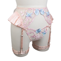 Ensemble de lingerie féminine 2026 sexy taille basse, soutien-gorge transparent floral, culotte hipster respirante avec broderie en dentelle et nœud, armatures et bretelles ajustables