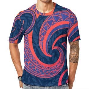 Camisetas de Diseño Polinesio de Alta Calidad para Hombre, Holgadas, a la Moda, Precio al por Mayor, Talla Grande y Tejido de 180 Gramos - Product Image 6
