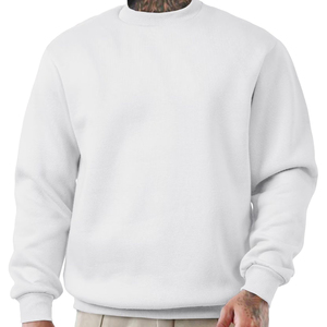Custom Men's <b>Crewneck</b> Sweatshirt Premium Heavy Cotton Fleece Embroidered OEM Private Label High Quality Sporty 320g - Product Image 2