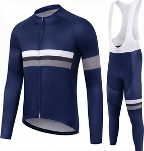 Ensembles de cyclisme sur route respirants et personnalisés, grande taille, séchage rapide, maillot de cyclisme avec short à bretelles, uniforme pour hommes - Product Image 4