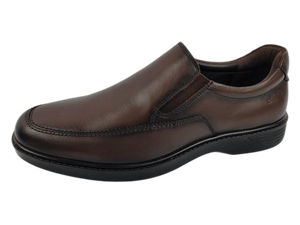 Mocasines de Gamuza Marrón Tabaco con Punta Redonda, Sin Cordones, Suela de Goma Acolchada, Color Sólido, para Todas las Temporadas, Decorados con Metal y Logotipo Grabado - Product Image 3