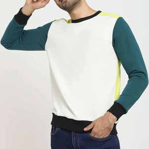 เสื้อสเวตเชิ้ตแขนยาวสีขาวอมฟ้า คอกลม ทรงแร็กแลน สำหรับผู้ชาย ขายส่ง เหมาะสำหรับฤดูหนาว สวมใส่สบาย รับสกรีนโลโก้ - Product Image 6