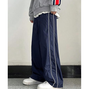 Nouveau Pantalon de Jogging Homme Tendance Streetwear, Pantalon de Sport Décontracté Rayé Superposé, Coupe Ample Droite à Jambes Larges 2025 - Product Image 6