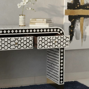 ILAHI's Bone Inlay <b>Drawer</b> Modern Design Agate Detailing Storage Portable Home Furniture - Product Image 1