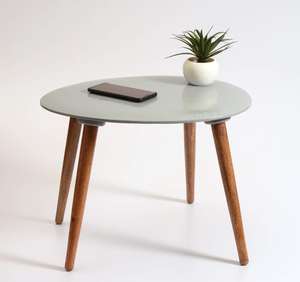 Table basse en bois |   Table de cocktail |   Table basse/table d'appoint pour la décoration du salon, de la chambre et du bureau (gris) - Product Image 1