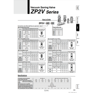 Válvulas de control neumáticas SMC, ventosa de vacío de dos piezas - Product Image 1
