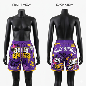 Shorts de basket-ball pour femmes, respirants, en mesh polyester GSM bleu, avec empiècements latéraux contrastés, taille à cordon de serrage, logo personnalisé imprimé. - Product Image 6
