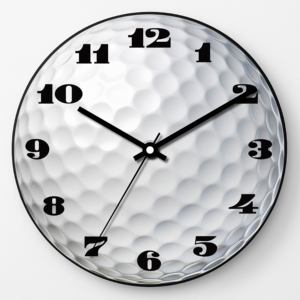 14 Inch Golf Theme 3D Convex Glass <b>Silent</b> Sweep Quartz Analog Wall <b>Clock</b> Premium Gentleman Office Club Gift Décor - Product Image 1