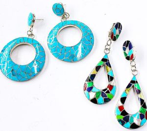 New Fine Resin Drop <b>Earrings</b> Fancy Design <b>Black</b> White Beaded Square Bohemia Stylish Women's Jewelry Wedding Parties for Woman - Product Image 2