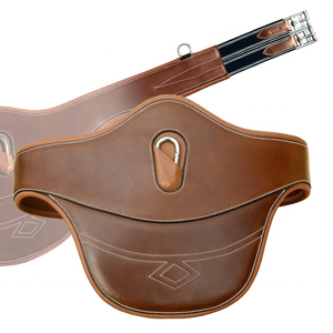 Circunferencia de caballo Forrado grueso Fancy Belly Guard Circunferencia con cuero/acolchado de piel de oveja y gancho a presión productos de cuero de alta calidad - Product Image 5