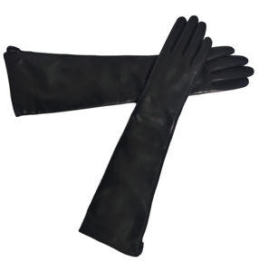 Gants longs élégants en cuir véritable pour l'opéra, les soirées et les spectacles, gants formels pour femmes, longueur bras, doublure respirante, authentiques - Product Image 6