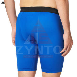 Shorts de compression athlétiques pour hommes à séchage rapide, taille élastique, couleur unie, pour entraînement et fitness, à bas prix - Product Image 5