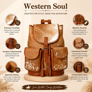 Handcrafted Hair On Cowhide <b>Leather</b> <b>Backpack</b> for Women Western Travel <b>Backpack</b> Genuine <b>Leather</b> <b>Laptop</b> School Casual Day <b>backpack</b> - Product Image 5