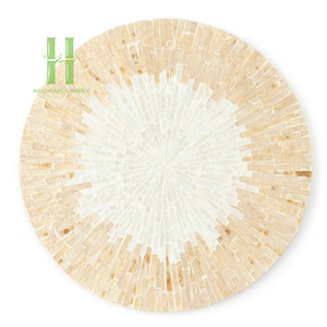 Best seller Wholesale Luxury Mother of Pearl Placemat <b>Round</b> Handmade Capiz Shell Dining <b>Table</b> Placemat Decorative <b>Table</b> <b>Mat</b> - Product Image 2