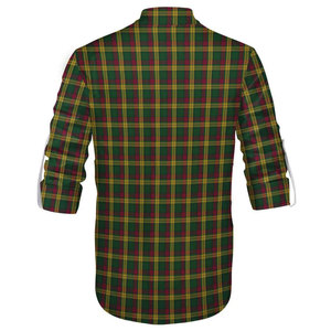 Chemise Ghillie Jacobite écossaise traditionnelle personnalisée la plus vendue pour homme, chemise à lacets en tartan de clan à carreaux - Product Image 3