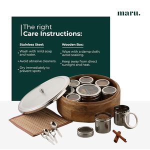 Juego de Damas y Ajedrez de Madera Maru con Recipientes y Tapa de Acero Inoxidable, Estilo Antiguo Ecológico - Product Image 5