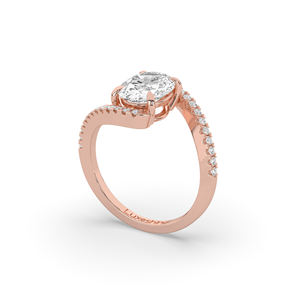 Elegante Anillo de Diamante Cultivado en Laboratorio con Corte Ovalado de 2.27 Quilates, Oro Sólido de 14 Quilates, Diseño Ligero Único, Anillo de Bodas de Oro de 10 Quilates - Product Image 4