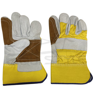 Guantes de Trabajo Resistentes, Guantes de Seguridad de Cuero Vacuno, Logotipo Personalizado, MOQ Bajo, Guantes Industriales al por Mayor - Product Image 1