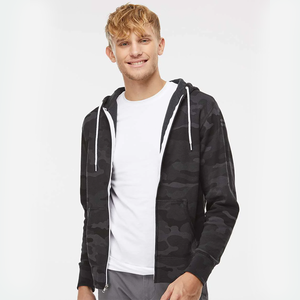 Sweat-shirt décontracté pour homme, coupe ample, fermeture éclair, 100% coton French Terry, avec poche kangourou, écologique - Product Image 1