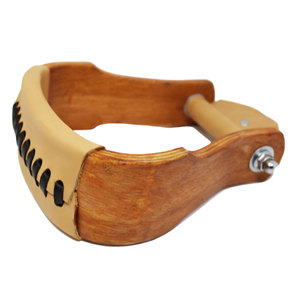 Estribos de Carreras OEM de Acero Inoxidable y Madera para Equitación Western, Duraderos, Sólidos, con Suela Ancha - Product Image 4