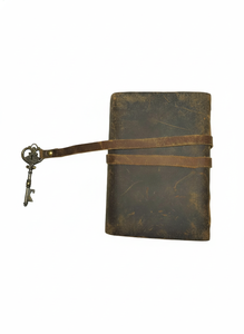 สมุดบันทึกหนังแท้สไตล์วินเทจ AAN Overseas Ventures ของที่ระลึกพร้อมกุญแจโบราณ ทำมือ สมุดบันทึกเดินทางสไตล์เรโทร ของขวัญ - Product Image 4