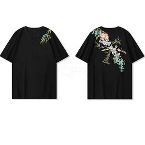 Camisetas Ligeras con Bordado 3D, Camisetas Personalizadas con Cuello Redondo, Mejor Precio en el Último Diseño Liso Teñido - Product Image 1